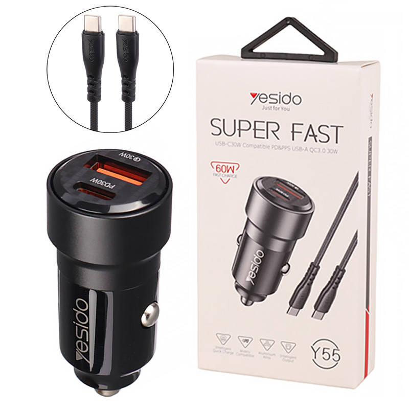 شارژر فندکی 60 وات یسیدو مدل Y55
